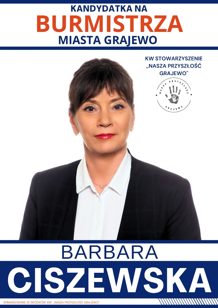 Barbara Ciszewska - kandydatka na burmistrza Grajewa