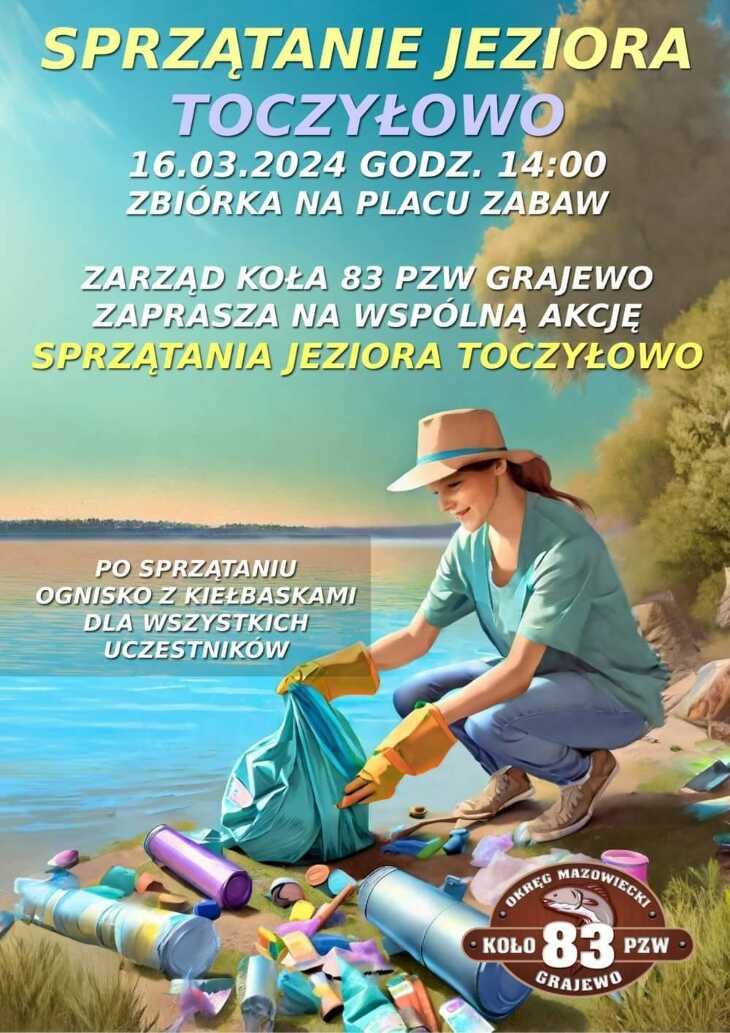 Sprzątanie jeziora Toczyłowo (16.03)