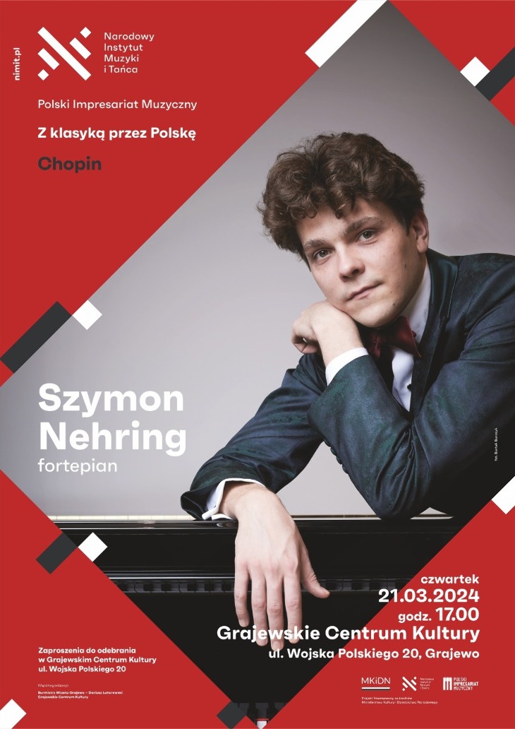 Grajewo. Szymon Nehring - Recital fortepianowy