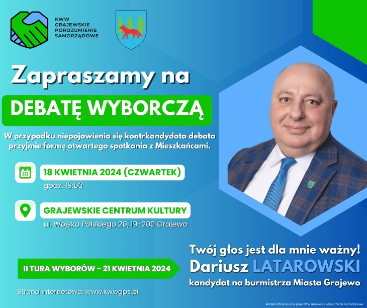 Zaproszenie na debatę wyborczą (18.04)