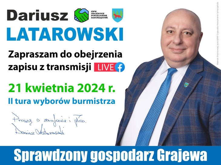 Spotkanie wyborcze Dariusza Latarowskiego (wideo)