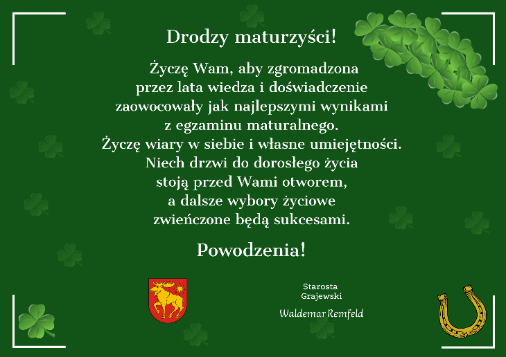 Życzenia dla maturzystów