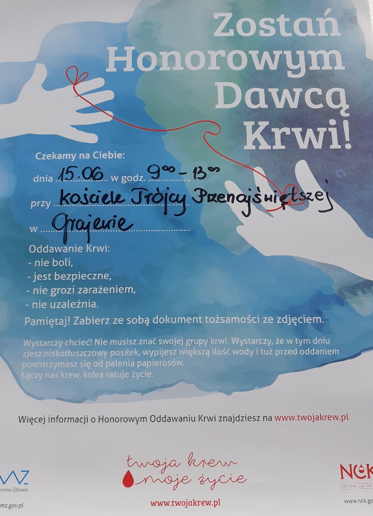 Akcja krwiodawstwa (15.06)