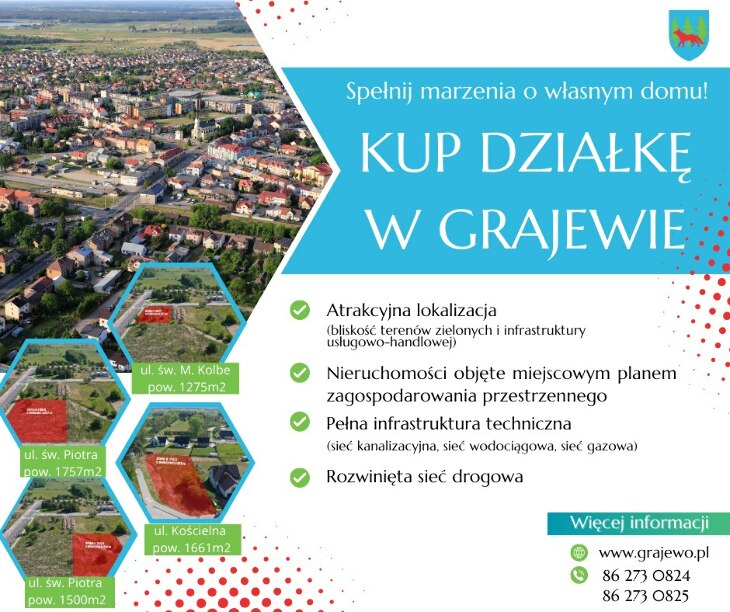 Grajewo. Sprzedaż działek budowlanych