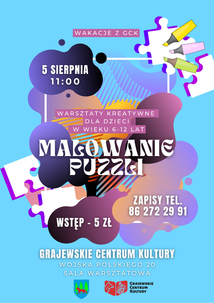 Wakacje z GCK - Malowanie puzzli - GCK