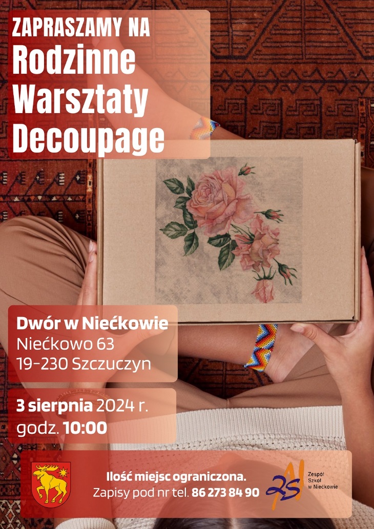 Zaproszenie na Rodzinne Warsztaty Decoupage