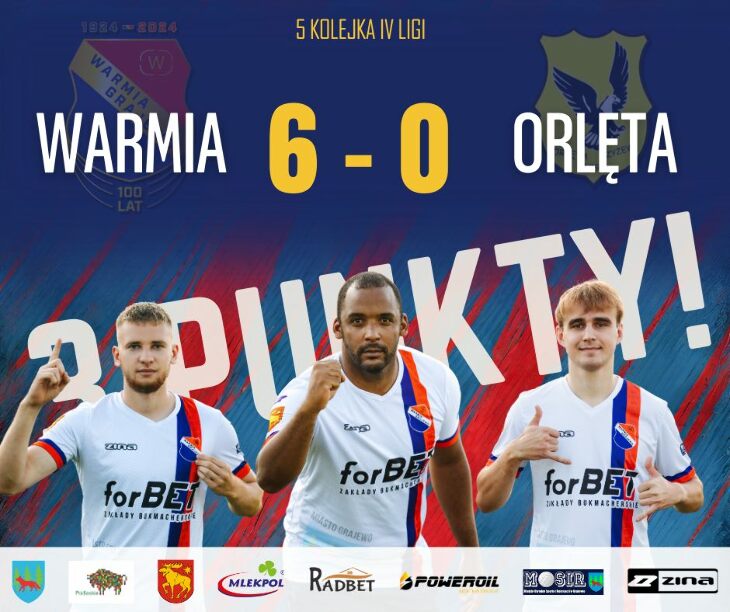 WARMIA Grajewo - ORLĘTA Czyżew 6:0