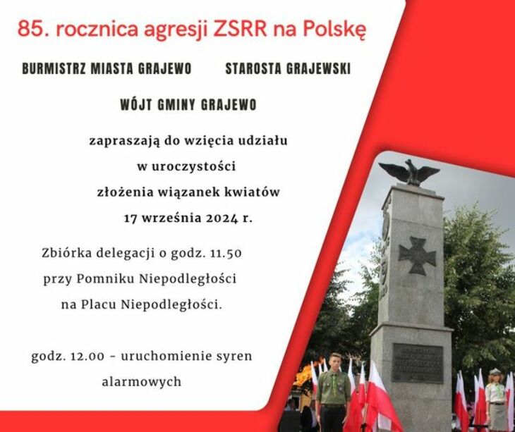 85. rocznica napaści Związku Radzieckiego na Polskę