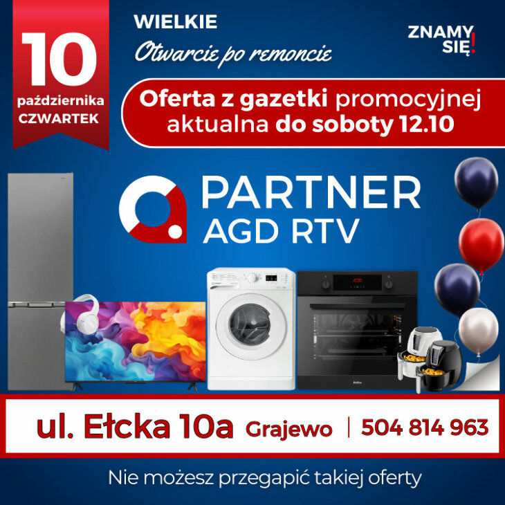 Partner Grajewo, Ełcka 10a - WIELKIE otwarcie po remoncie!