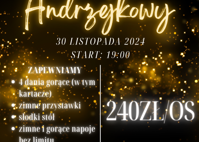 Bal Andrzejkowy w Mazurskim Ośrodku Szych (30.11)