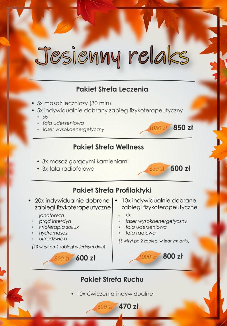 Jesienny relaks w SUPER jesiennej promocji