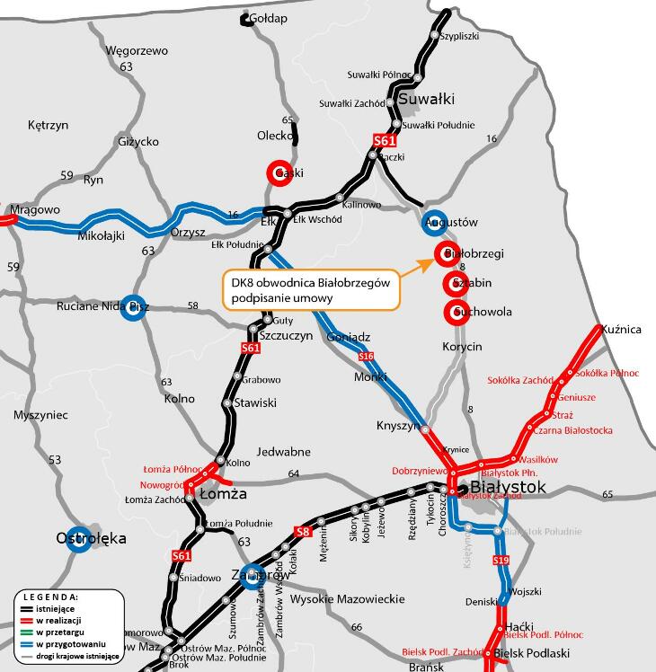 Nowe obwodnice powstają w województwie podlaskim