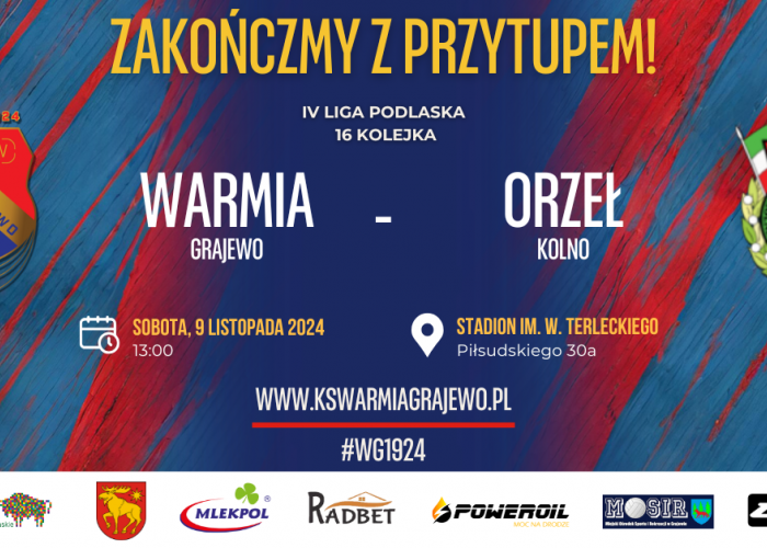 WARMIA - ORZEŁ (sobota 09.11. godz. 13:00)