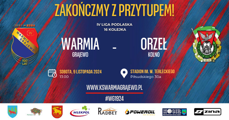 WARMIA - ORZEŁ (sobota 09.11. godz. 13:00)