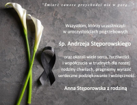 Podziękowania rodziny śp. Andrzeja Stęporowskiego