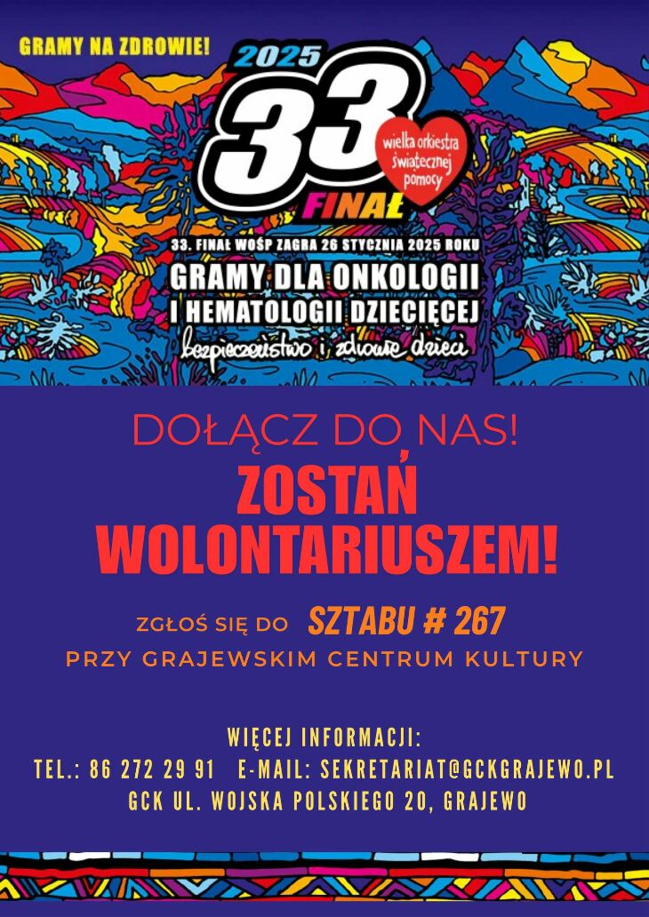 Zostań wolontariuszem WOŚP!