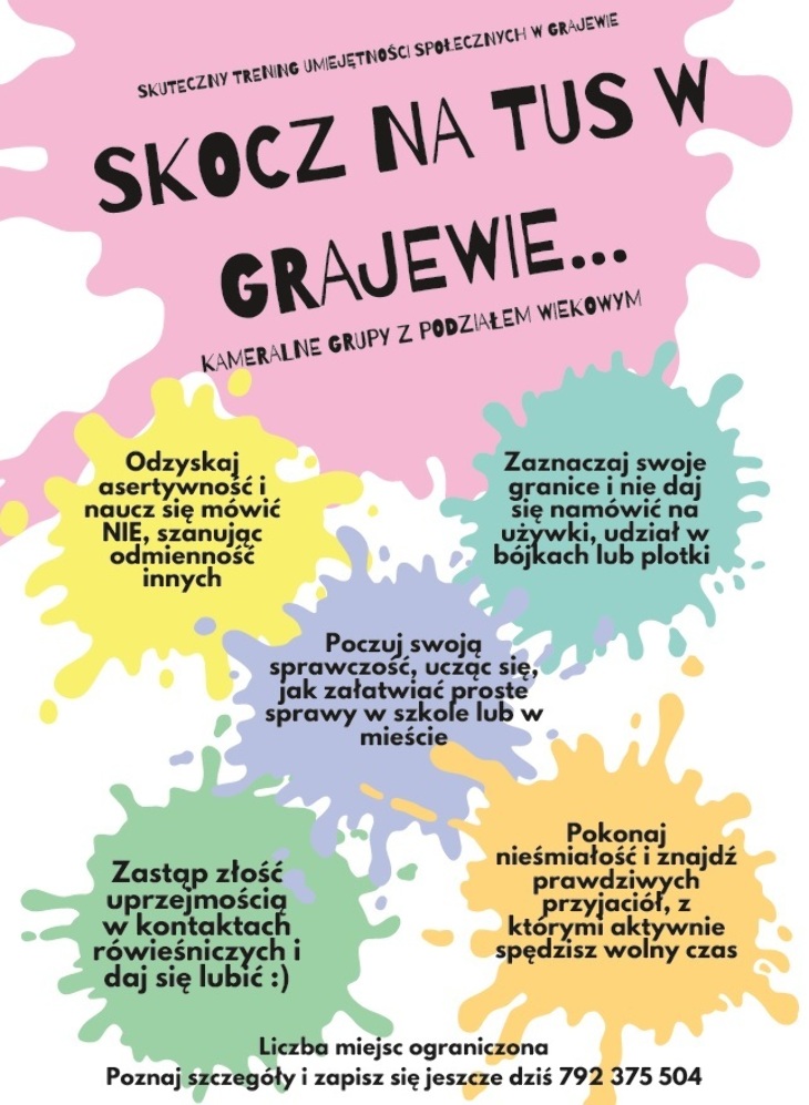 Trening Umiejętności Społecznych dla dzieci w Grajewie -zapisy