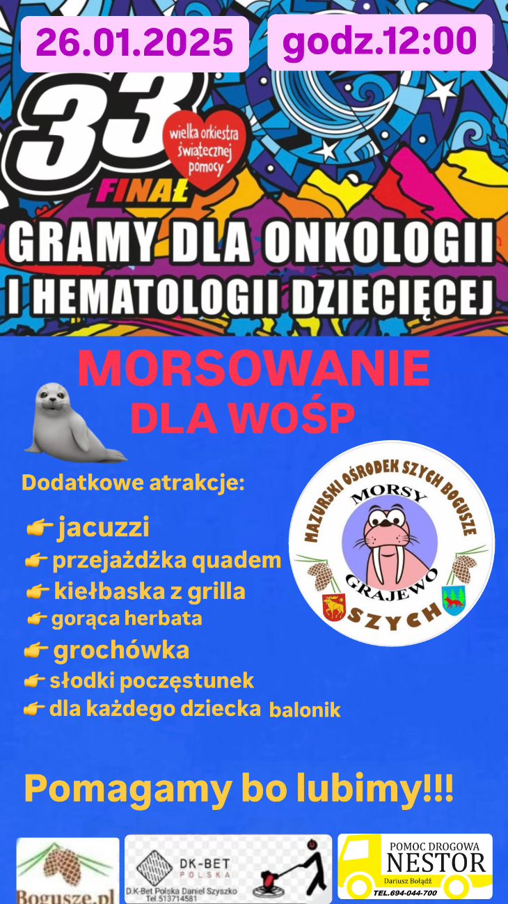 WOŚP. Wspólne morsowanie (26.01)