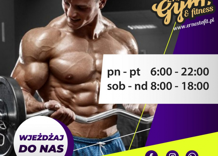 Ernesto Gym&Fitnes. Wjeżdżaj do nas!