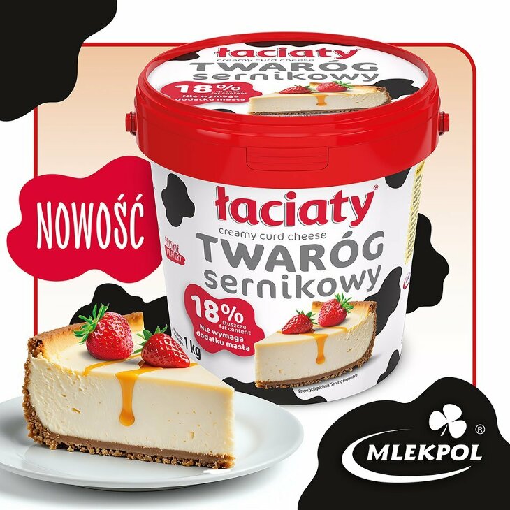 Twaróg sernikowy Łaciaty. Nowość od Mlekpolu