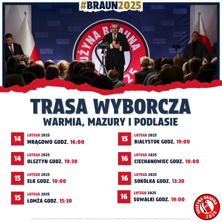 Grzegorz Braun odwiedzi Łomżę i Białystok