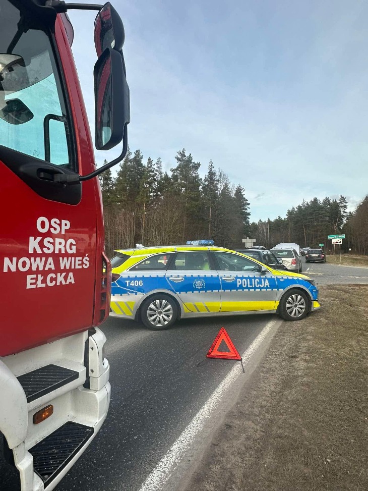 Wypadek na trasie Nowa Wieś Ełcka - Ełk