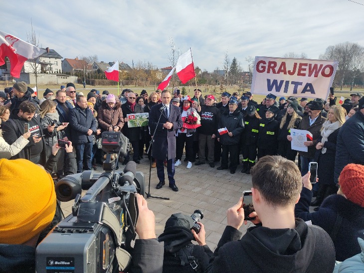 Wybory prezydenckie. Karol Nawrocki w Grajewie