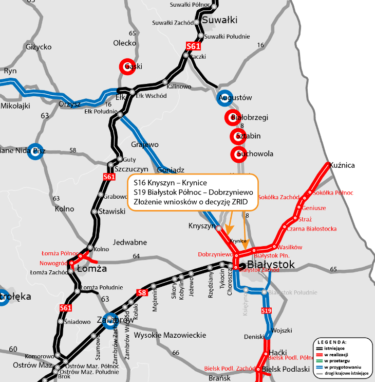 Drogą S16 Knyszyn - Krynice pojedziemy w 2028 roku