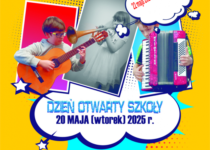 Zapraszamy na Dzień Otwarty do Szkoły Muzycznej (20.05)