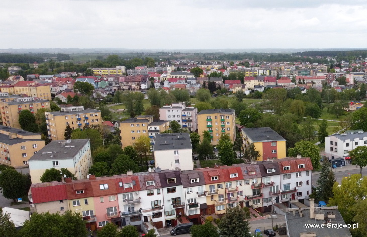 Nad dachami Grajewa - os. Południe (05.2025)