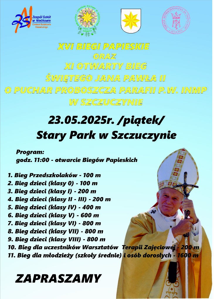 Zmiana terminu Biegów Papieskich w Szczuczynie