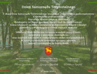 Życzenia z okazji Dnia Samorządu Terytorialnego