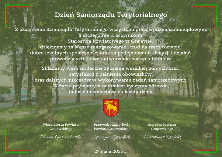 Życzenia z okazji Dnia Samorządu Terytorialnego