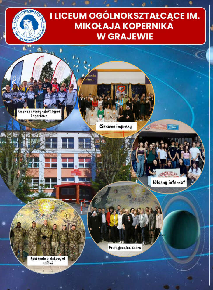 Oferta edukacyjna 2025/26 I LO w Grajewie. Sięgaj gwiazd razem z nami!