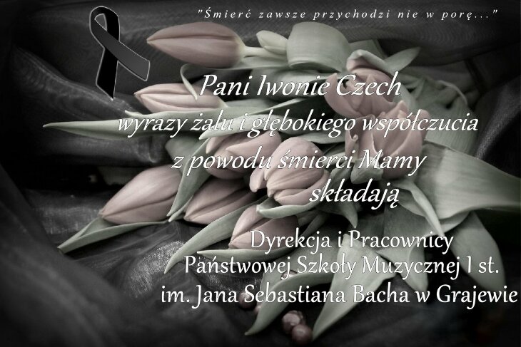 Kondolencje p. Iwonie Czech