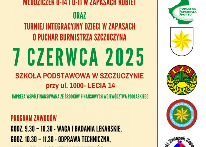 Szczuczyn: Mistrzostwa Województwa Podlaskiego Młodzików w zapasach