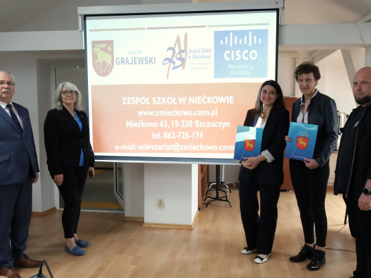 ZS w Niećkowie. Podpisanie listu intencyjnego z firmą Cisco