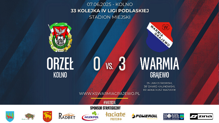 ORZEŁ - WARMIA 0:3