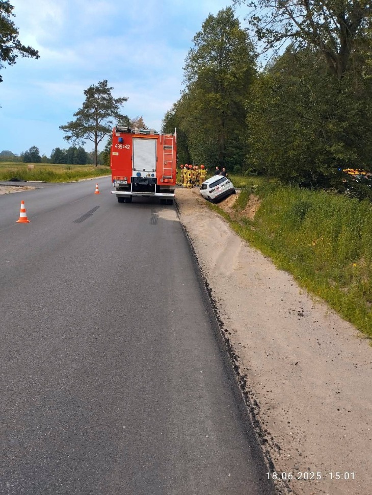 18.06.2025 kolizja na DK65 Prostki-Ełk
