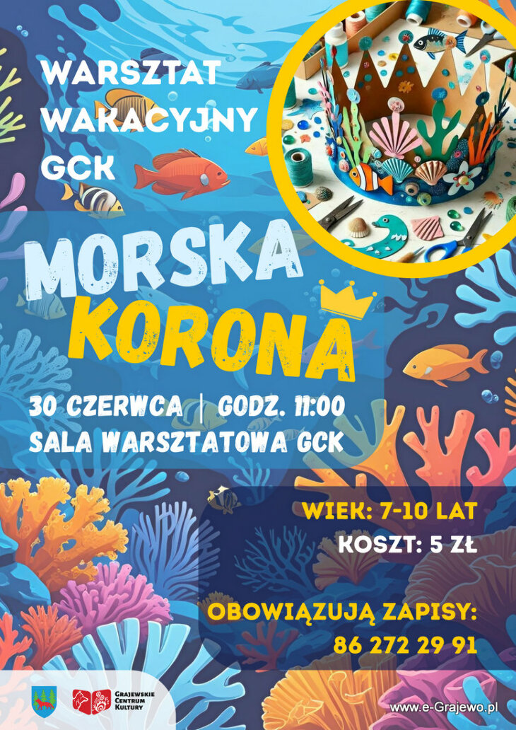 Rozpoczynamy wakacje - Zapisy na najbliższe warsztaty GCK