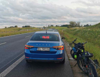Jechali rowerami drogą ekspresową S61