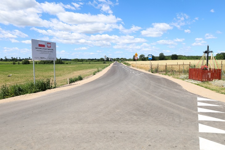 Zmodernizowano drogę powiatową Dziewięcin - Borawskie