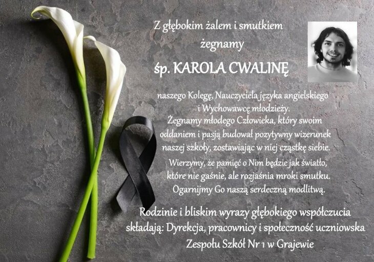 Zmarł śp. Karol Cwalina - kondolencje