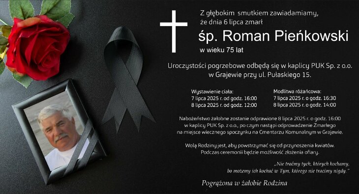 Zawiadomienie o pogrzebie