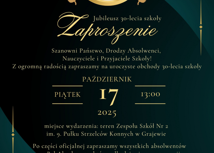 ZS2. Uroczyste obchody 30-lecia szkoły