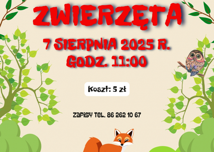 Wakacje z GCK ? Leśne zwierzęta