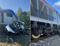 Bus zderzył się z pociągiem. Kierowca zginął na miejscu