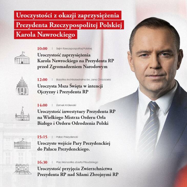 Uroczystości zaprzysiężenia Prezydenta RP 