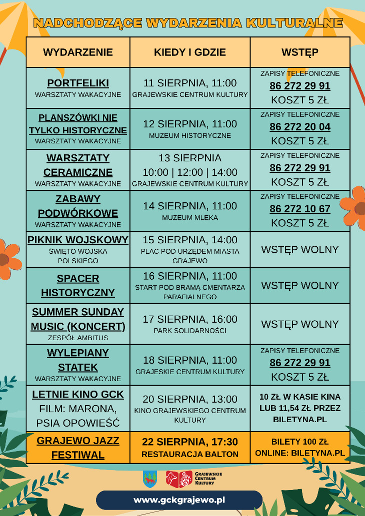 Nadchodzące wydarzenia - Grajewskie Centrum Kultury