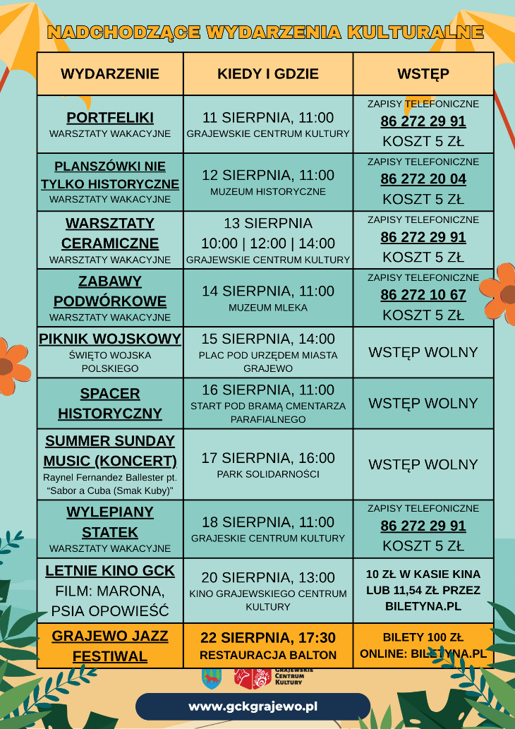 Nadchodzące wydarzenia - Grajewskie Centrum Kultury